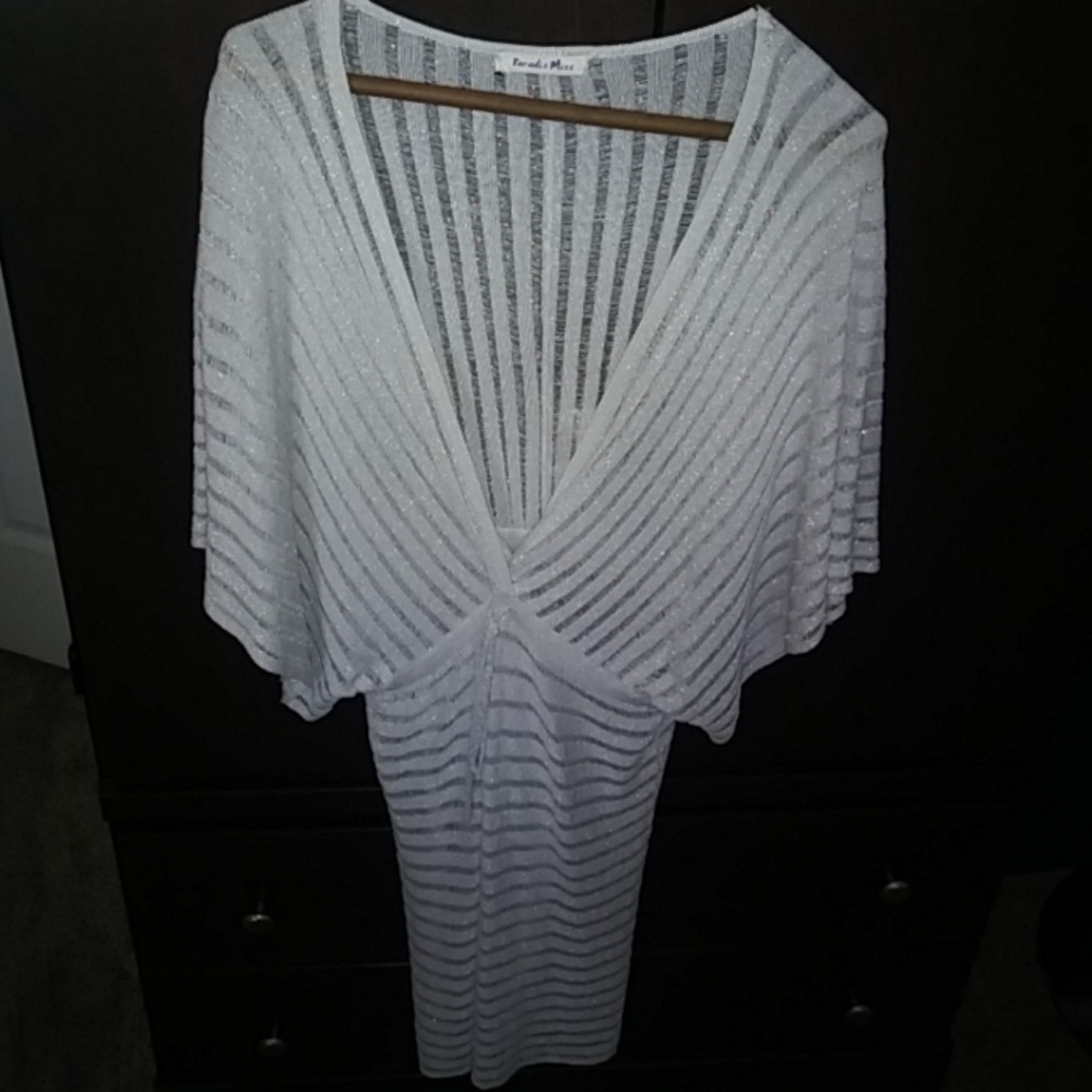 White and silver dress